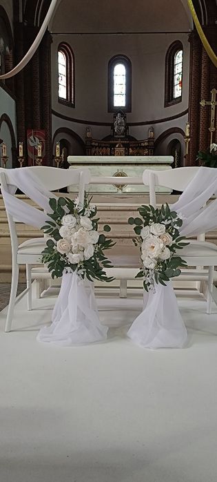 Dekoracje weselne, dekoracja kościoła, ślub, wesele, kwiaty, florystyk