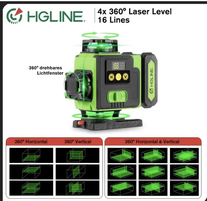 Nível a Laser com Linha Verde