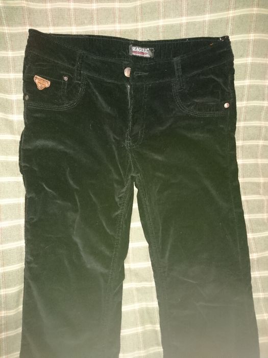 Брюки на утеплителе,в рубчик