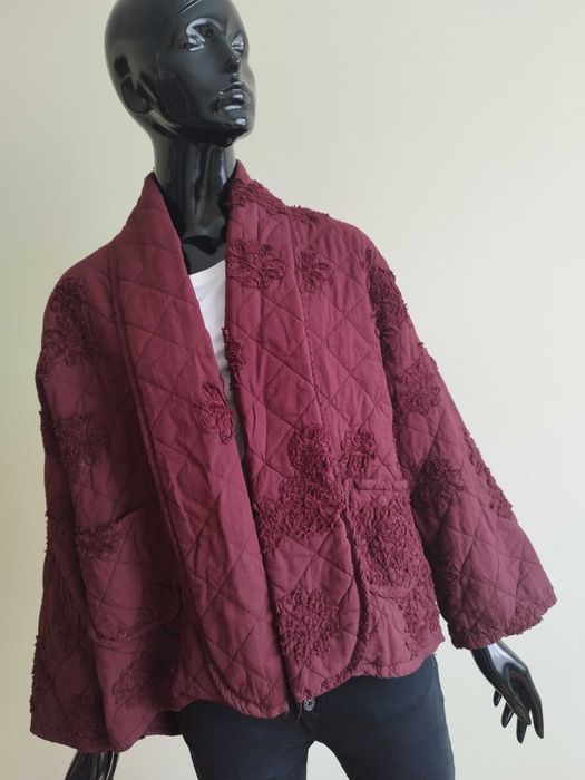 %_Le Trend_włoska_kurteczka/wdzianko/kufajka_pikowana - bordo/oberżyna - M/XL