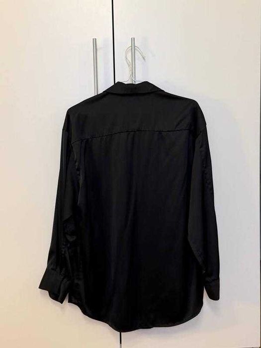 Сатинова чорна сорочка nuga studio