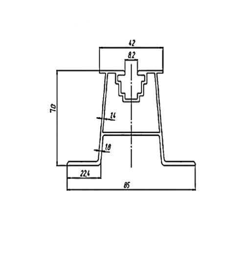 Профіль блок алюмінієвий 50/70 для монтажу сонячних панелей