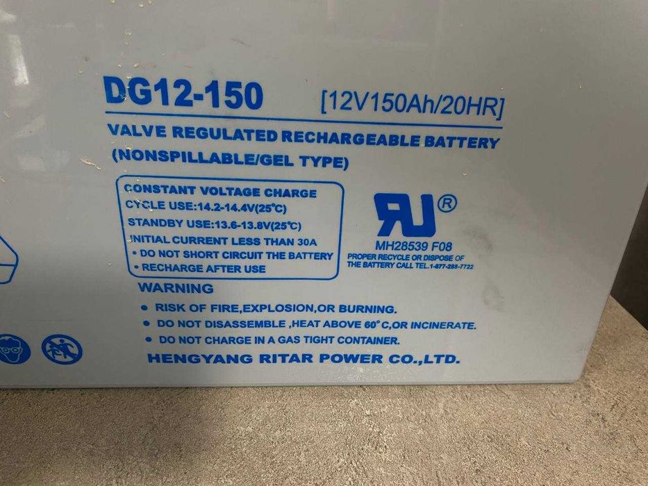 Акумулятор Ritar GEL DG12-150 12В