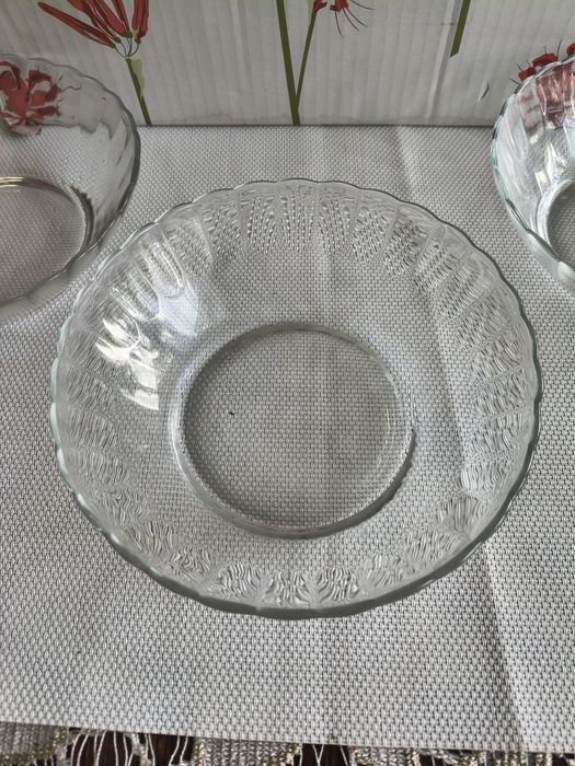 Szklane miski kim glass retro indonesia wintage