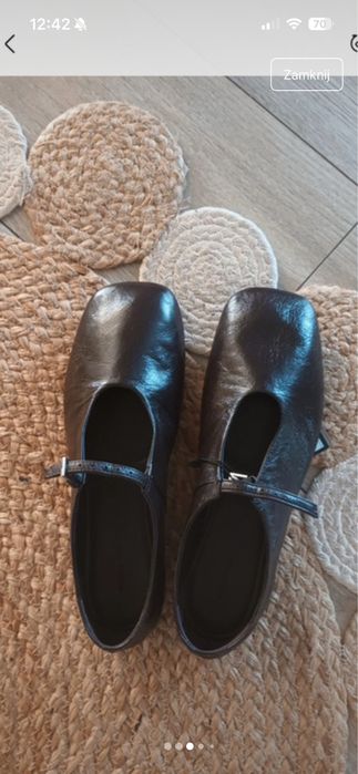 Massimo Dutti skórzane baleriny 37 nowe