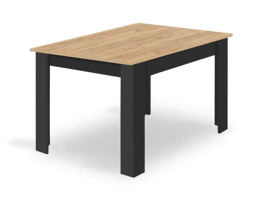 NOWY Stół z Krzesłami do Jadalni Kuchni Salonu Drewniany Craft Czarny