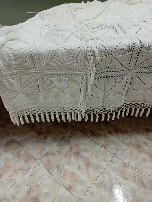Colcha feita a mão toda em algodão
