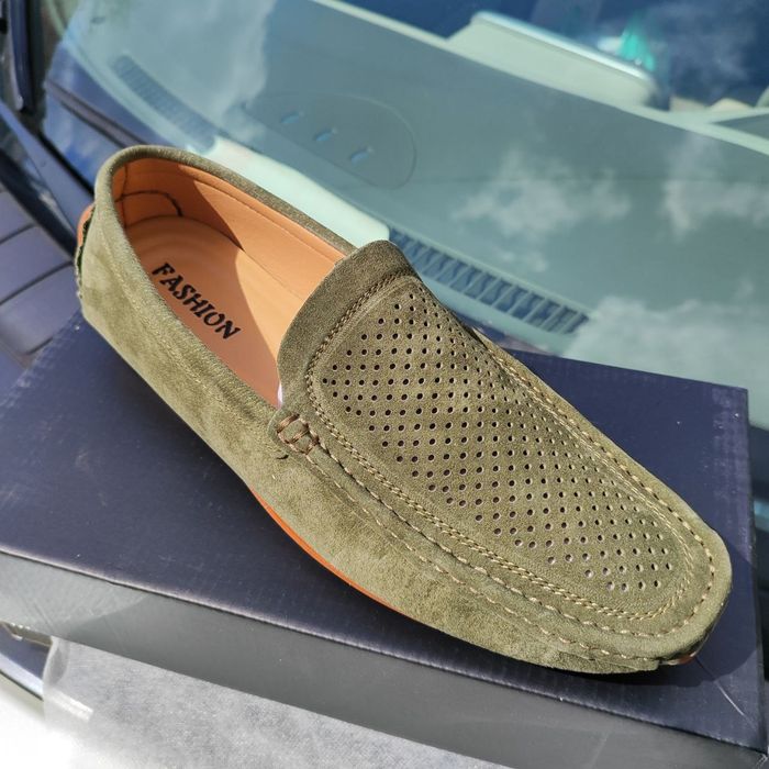 Мокасины замшевые, туфли мужские натуральная кожа Днепр.