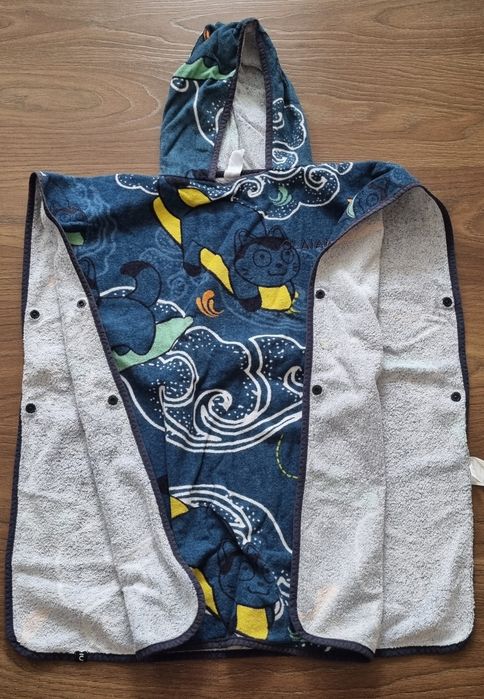Poncho plażowe surf ręcznik dla dzieci dziecięce Olaian decathlon