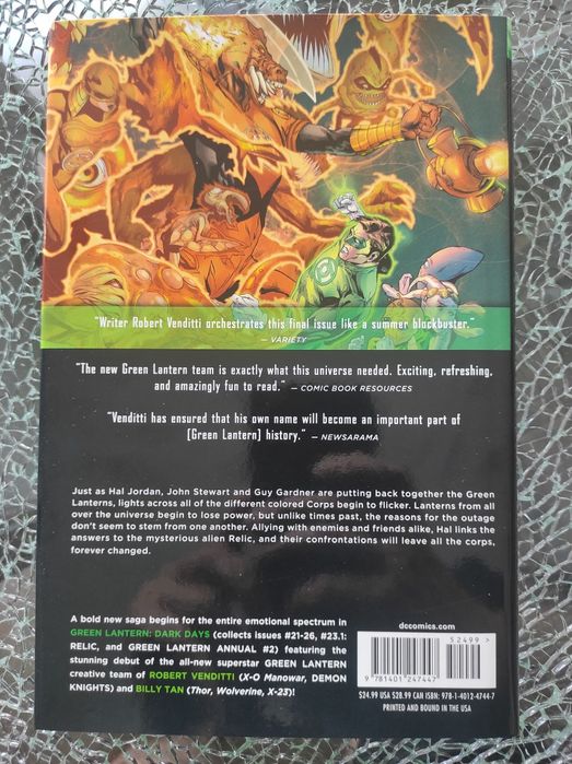 Green Lantern Vol. 4 Hardcover Dark Days by Robert Venditti & Billy Tan DC Comics Banda desenhada