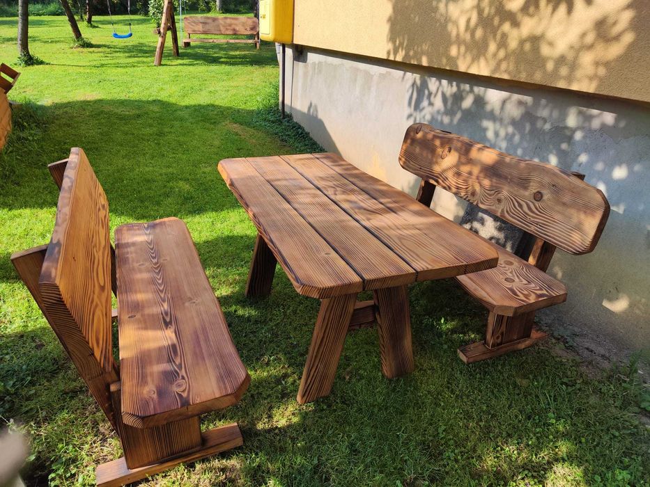 DREWNIANE meble ogrodowe góralskie biesiadne z LITEgo DREWNa +