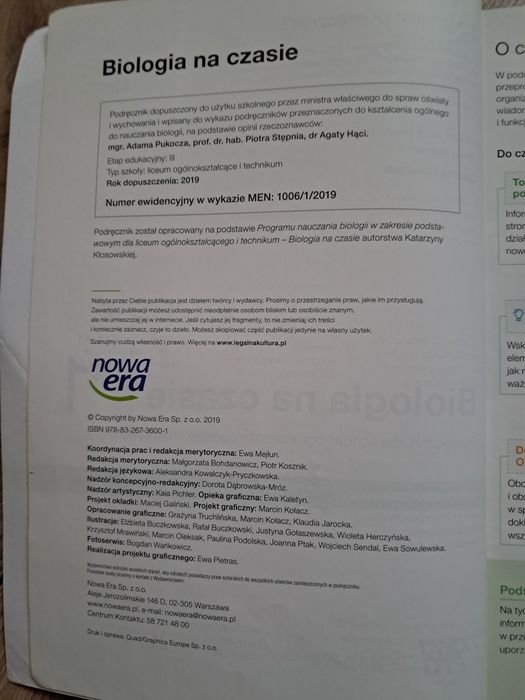 Biologia na czasie 1 podręcznik