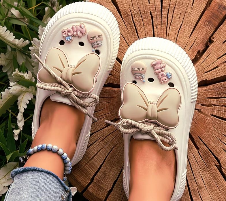 Klapki ala crocsy __ słodkie __ z kokardką roz 36 - 37
