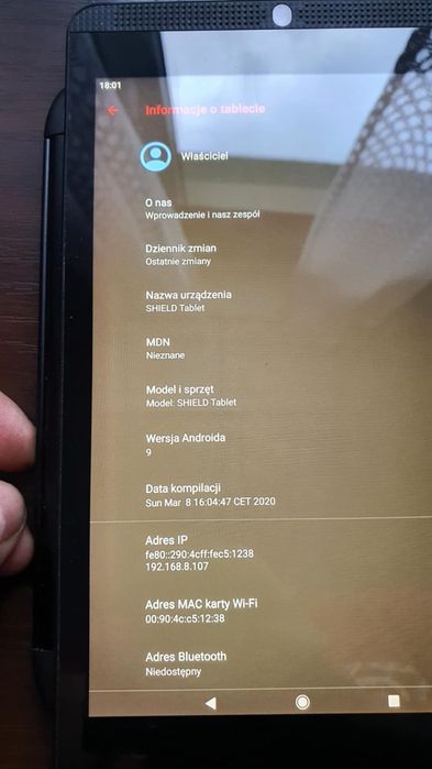 tablet NVIDIA shield Android 9