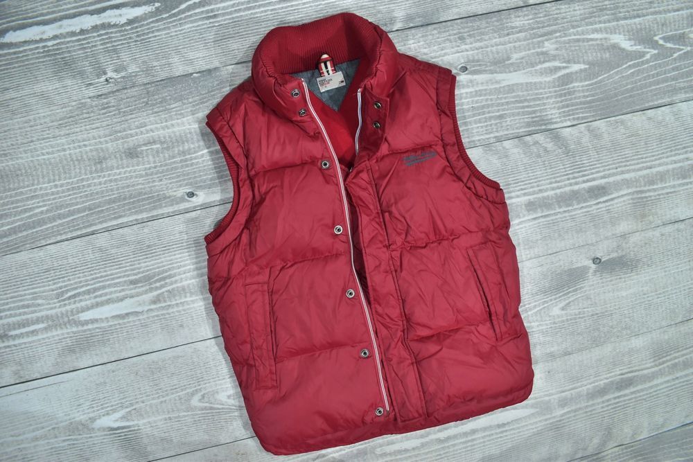 Tommy Hilfiger Czerwona Ocieplana Puchowa Kamizelka Męska S