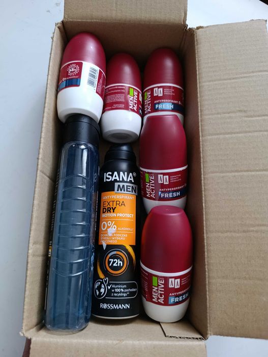 Zestaw męskich antyperspirantów Men active AA + żel gratis