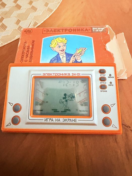 Idealny stan Kultowa Gra Elektronika 24-01 Myszka Miki (Jajeczka) ZSRR PRL + Pudełko!