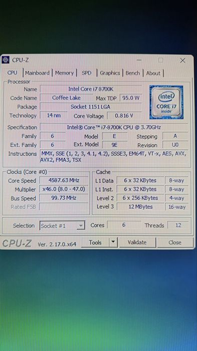 Komputer Intel i5 8700K 16gb ddr4 256gb m.2 Asus Prime b365m WiFi W11