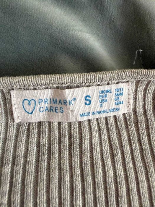 Базовий сірий кардиган у рубчик Primark, віскоза, розмір S (36-38)