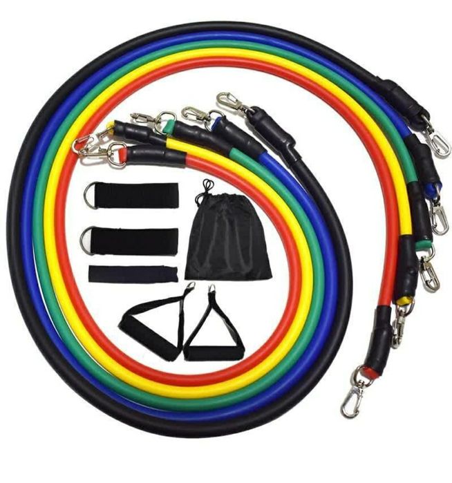 Набор трубчатых эспандерОв 5шт. трубок Резинки жгутов 10в1 резиновых