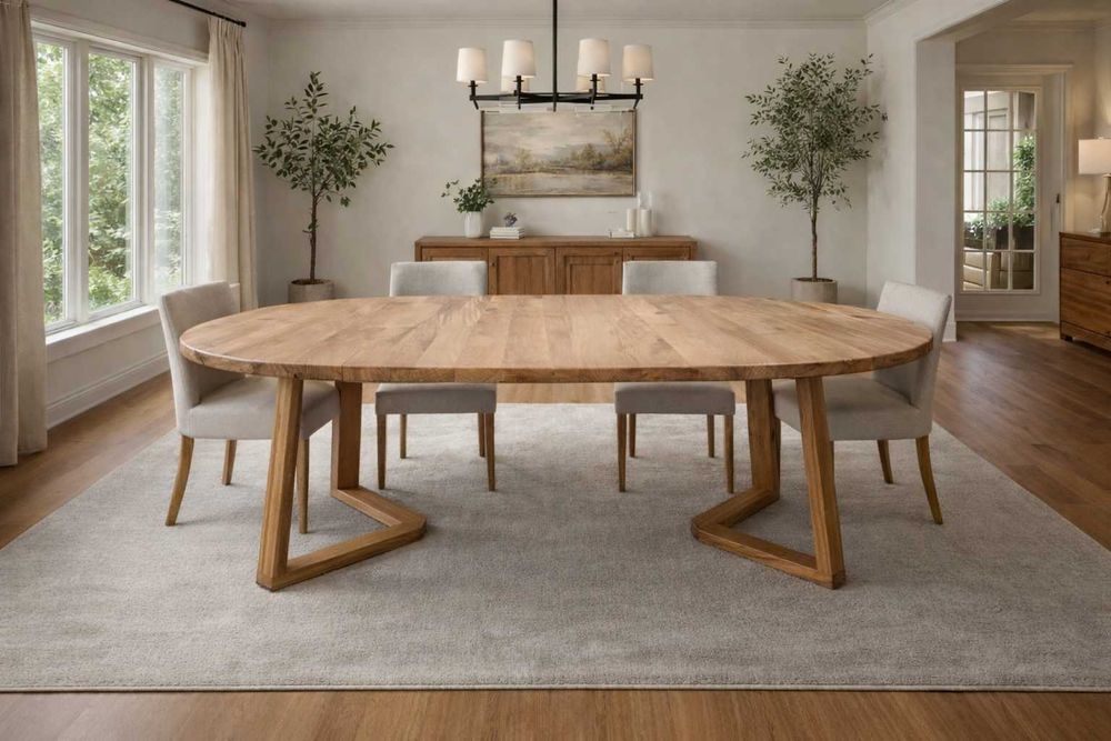 Stół Dębowy Okrągły LOFT - 100% Lite Drewno Różne Wymiary Rozkładany