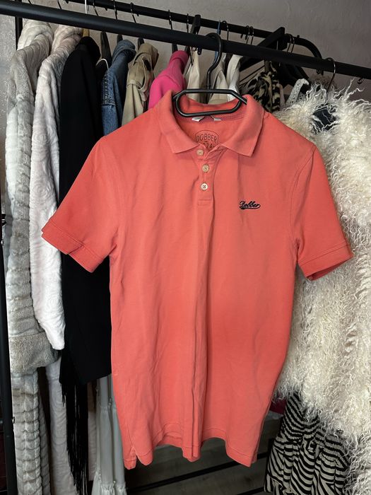 Koralowa koszulka polo Dobber | 36 S | 100% bawełna | stan idealny