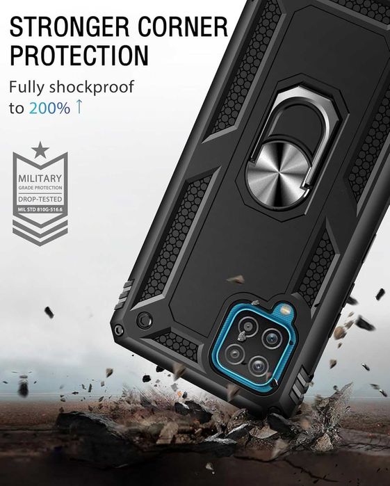 Etui na telefon komórkowy z Samsung Galaxy A12/M12, folią pancerną spp