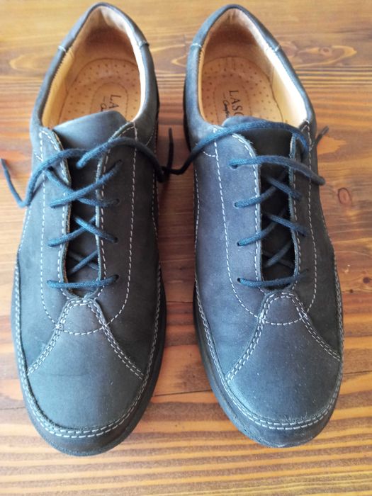 Półbuty skórzane, czarne - Lasocki