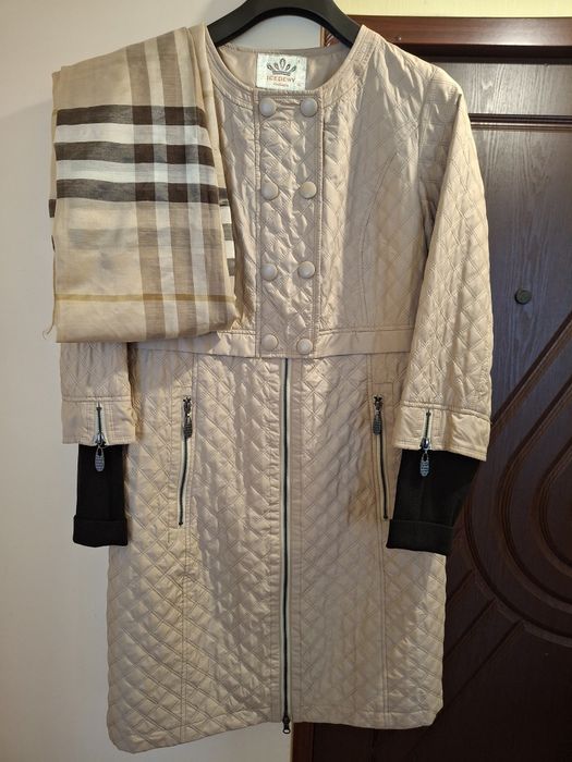 ICEDEWY Стильная женская удлинённая куртка (плащ ). Весенне-осенняя.