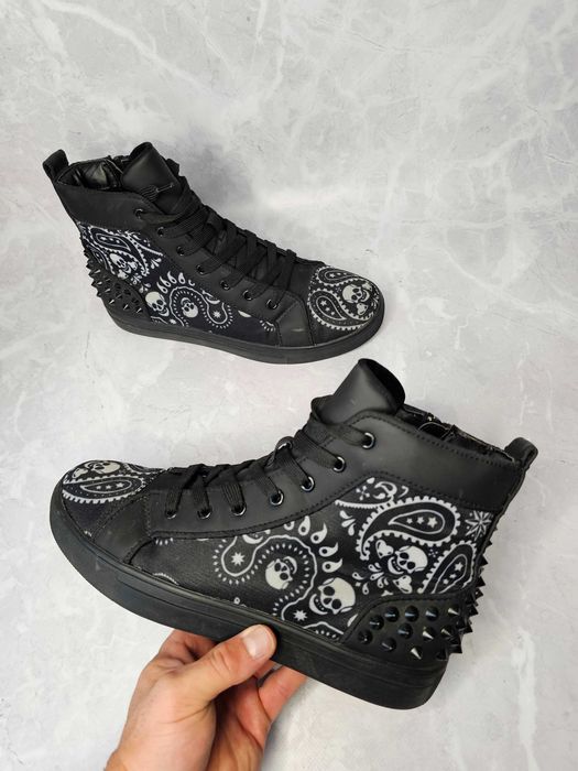 Steve Madden High-Top Trainers wysokie modne sneakersy trampki za kostkę Czarne r. 40