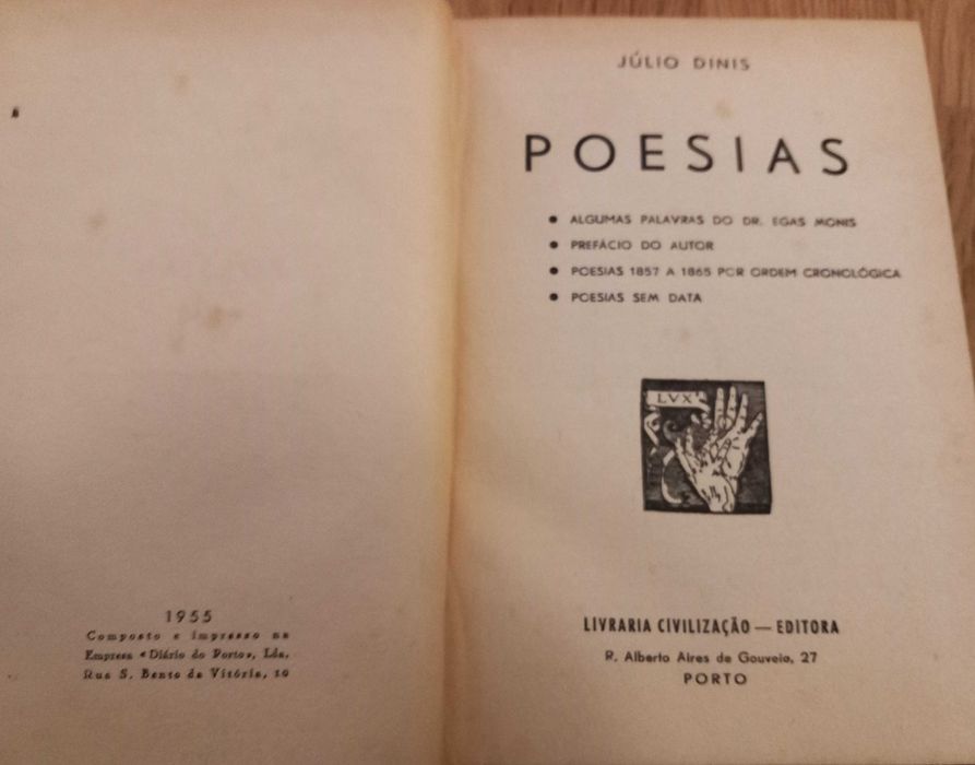 Poesias -  Júlio Diniz (Ed.1955) Portes incluídos
