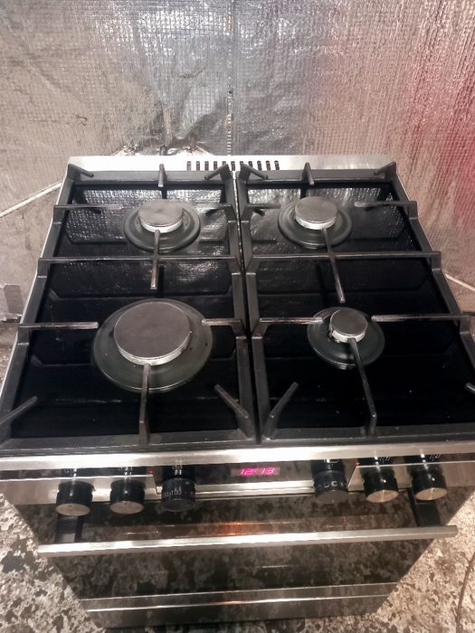 Kuchenka Amica 60cm gazowo elektryczna  szklany blat Okazja