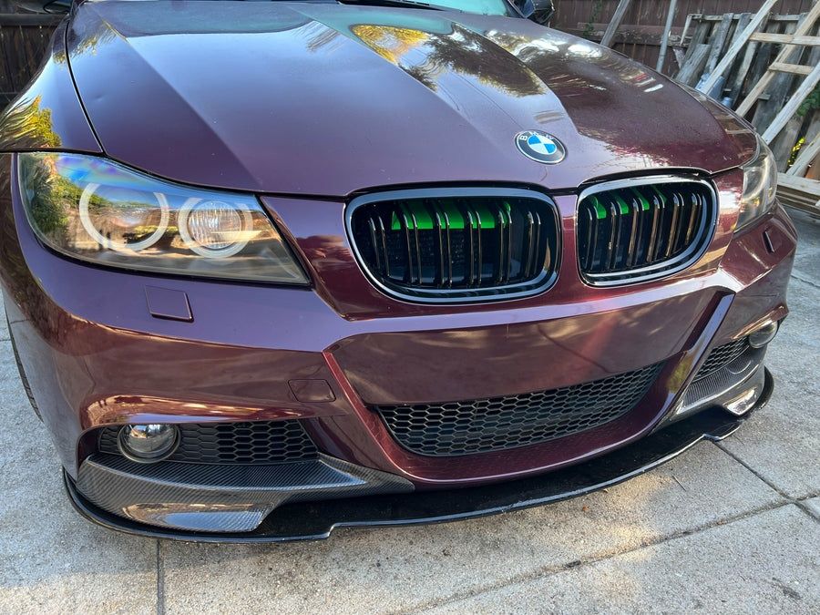 Nerki Grill nakładki BMW E90 E91 08/11 Polift czarny połysk
