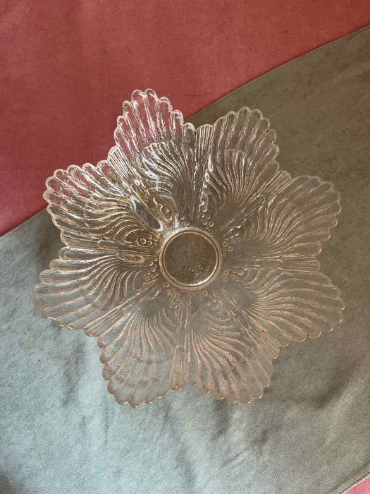 Скляна тарілка для фруктів, солодкого чи декору, Квітка