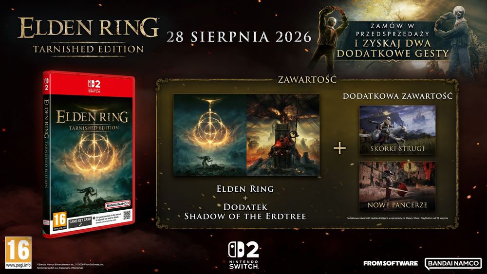 Elden Ring Tarnished Edition - Gra Nintendo Switch 2 / Nowa w folii