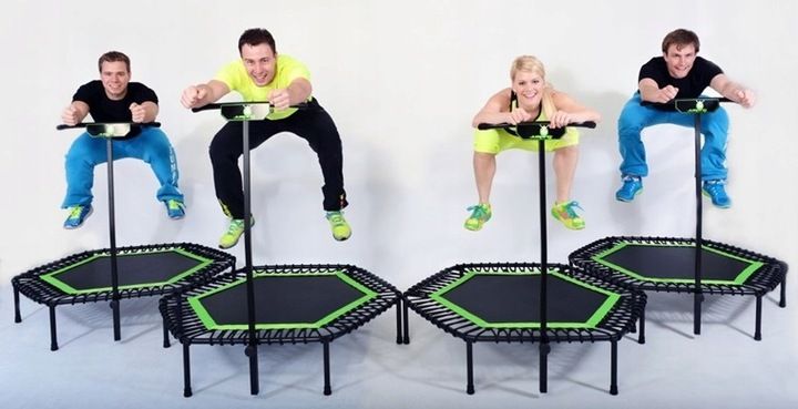 Батут для джампинга  130 см фитнеса с ручкой