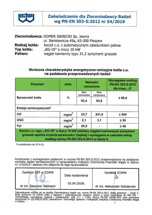 Kocioł 10kW z podajnikiem na ekogroszek kotły piec 90m2 Pleszew 5klasa