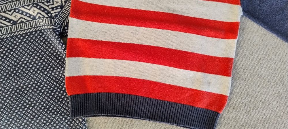 Zestaw Sweterki NEXT 100% Bawełna Super Jakość Zima Święta R.98cm