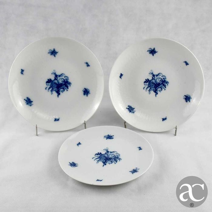 Conjunto de 3 pratos porcelana Alemã Rosenthal