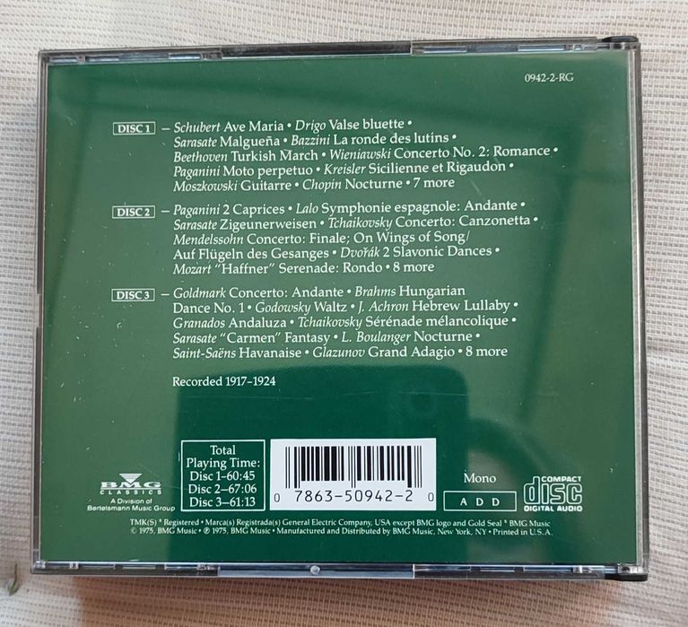 The  HEIFETZ COLLECTION  The Acoustic Recordings