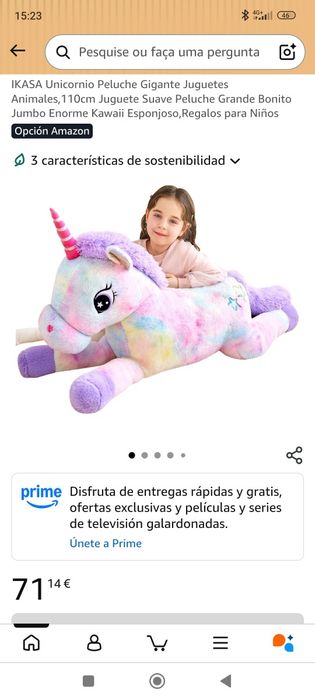 Peluche unicórnio