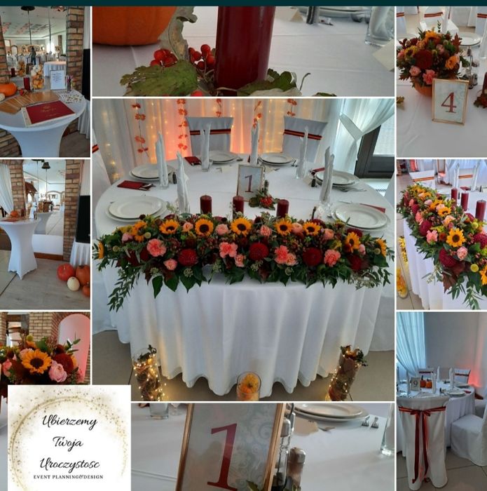 Pokrowce na krzesła,  dekoracje na różne uroczystościWYTWORNICA BANIEK