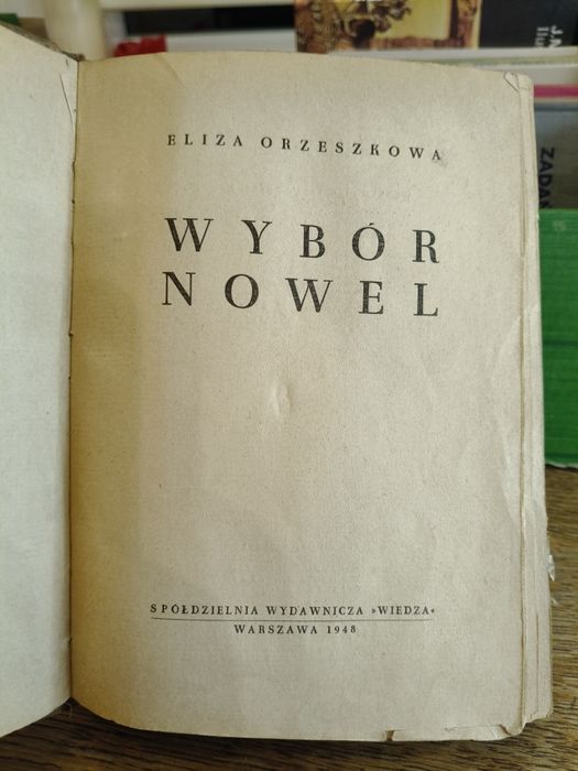 Książka Wybór nowel Eliza Orzeszkowa ⁷⁰