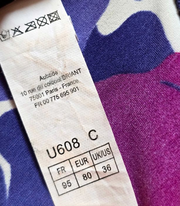 Luksusowy stanik kąpielowy Aubade Paris 80C  Floral