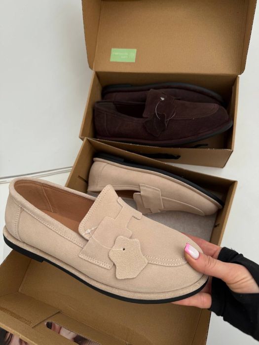 Анатомічні лофери натуральна замша