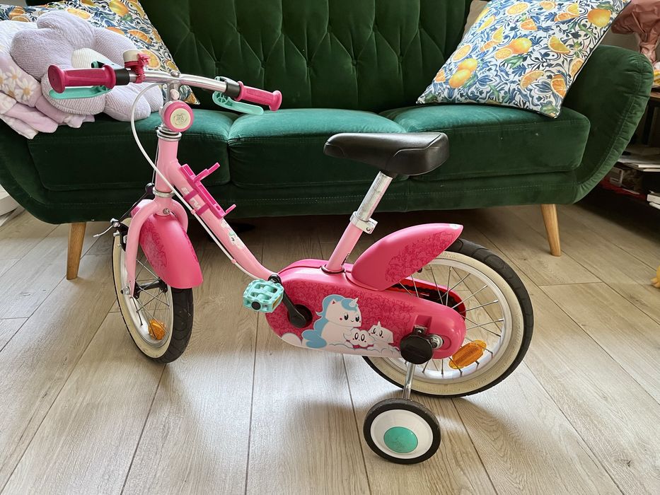 Rower dziecięcy BTWIN Unicorn 14 dla dziewczynki bardzo ładny