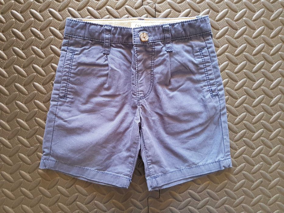 Calções chino em algodão, Sfera, azuis, 18 meses