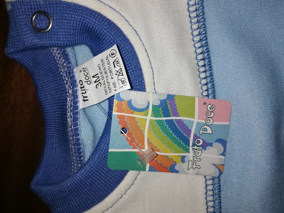 Calça de ganga e camisola 3M, NOVO, na caixa e com a etiqueta