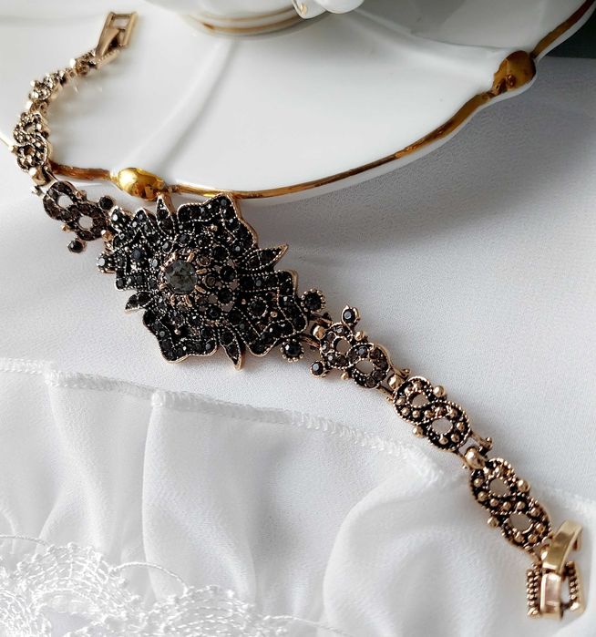 Bransoletka vintage,  złocona.