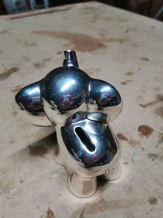 Mealheiro elefante em prata bilaminada